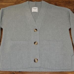 Abercrombie & Fitch Olive Cardigan Sweater